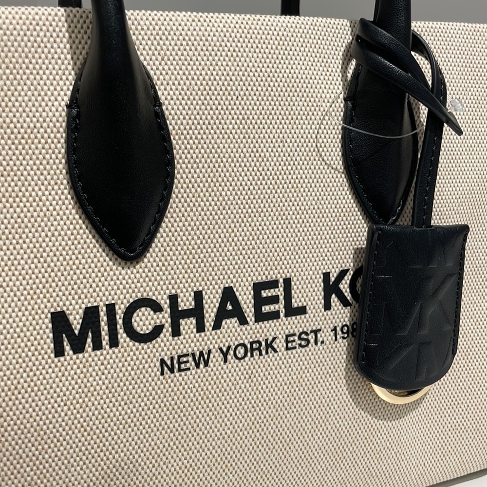 Michael Kors Mirella small shopper crossbody bag canvas - Picture 4 of 8